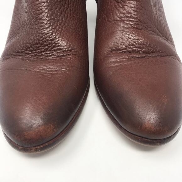 Sam Edelman Petty‎ saddle brown leather ankle boots size 9 side zip - Picture 4 of 8